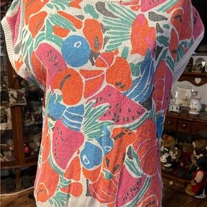 Colorful Abstract Print Women's Blouse